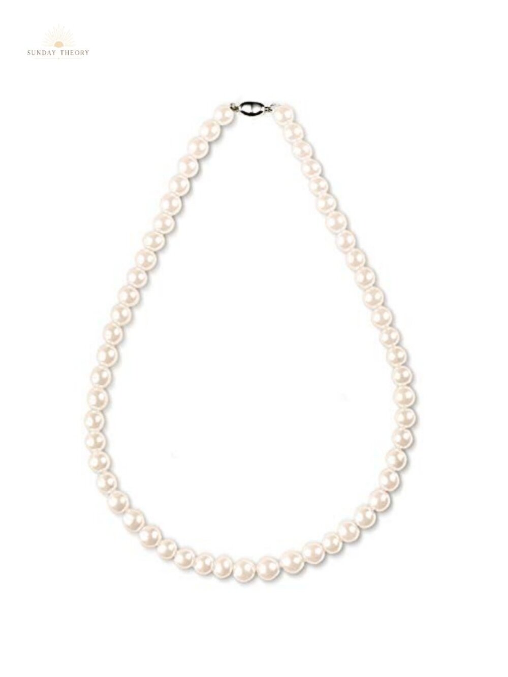 18" Freshwater Cultured Pearl Necklace Women's 925 Sterling Silver Clasp